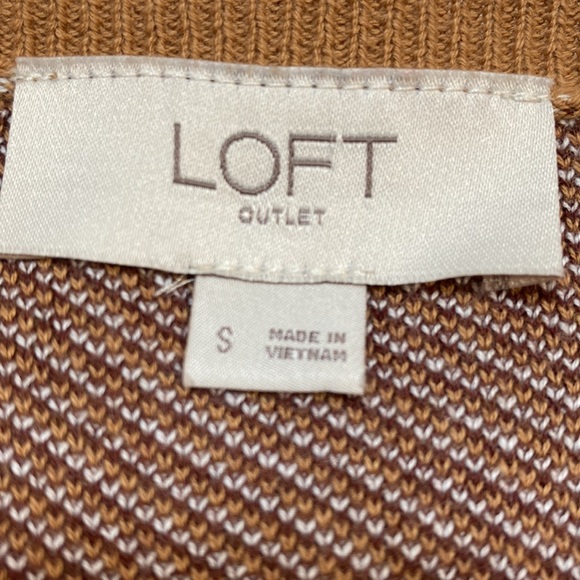 LOFT Long Sleeve Plaid Open Front Cotton Cardigan Sweater Size Small - Picture 9 of 9